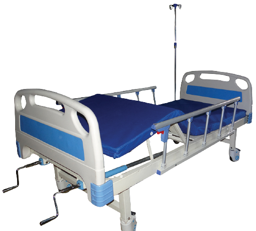 2 Crank manual hospital bed